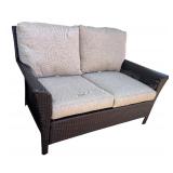 G - Wicker Patio Sofa with Cushions