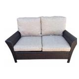 G - Wicker Patio Sofa with Cushions