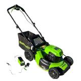 G - Greenworks 21-Inch 40V Cordless Lawn Mower with Battery and Charger