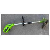 G - Greenworks Cordless String Trimmer and Axial Blower Set with 1 Battery and 1 Charger
