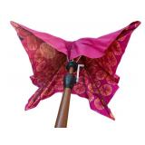 Marimekko umbrella measures 8 feet in length - Marimekko Pink Patio Umbrella with Carrying Bag