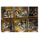 G - Lot of 6 Schlage Passage Door Lever Sets with Latches and Strikes