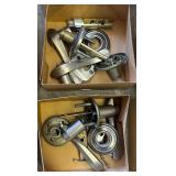 G - Lot of 6 Schlage Passage Door Lever Sets with Latches and Strikes