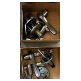 G - Lot of 6 Schlage Passage Door Lever Sets with Latches and Strikes