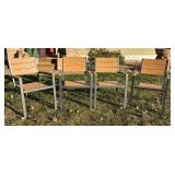 SY - Set of 4 Sunvilla Outdoor Chairs with Metal Frames