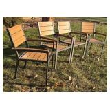 SY - Set of 4 Sunvilla Outdoor Chairs with Metal Frames