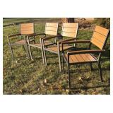 SY - Set of 4 Sunvilla Outdoor Chairs with Metal Frames