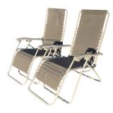 SY - Pair of Adjustable Outdoor Lounge Chairs