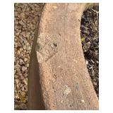 Pair of Large Concrete Garden Planters on Pedestal Bases, 3 Feet Tall