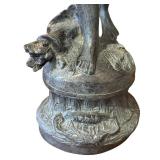 LR - Alerte Bronze Cherub Putti Statue after Louis Augusta Moreau Candle Holder