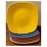 Set of 12 Fiesta 11-Inch Square Plates Assorted Colors