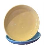 LR - Pair of Fiesta First 500 Serving Bowls Blue and Yellow