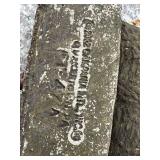 SY - Pair of Concrete Head Sculptures on Pedestals