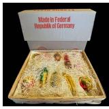 Boxed Set of 10 Handcrafted Kurt S. Adler Fruit and Vegetable Glass Ornaments