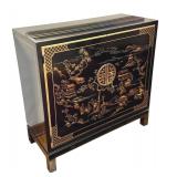 HLWY - Drexel Asian Chinoiserie Cabinet with Brass Hardware