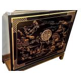 HLWY - Drexel Asian Chinoiserie Cabinet with Brass Hardware