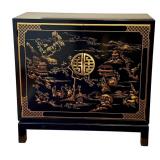 HLWY - Drexel Asian Chinoiserie Cabinet with Brass Hardware
