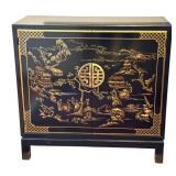HLWY - Drexel Asian Chinoiserie Cabinet with Brass Hardware