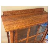 DR - Mission Style Solid Oak Glass Display Cabinet