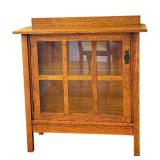 DR - Mission Style Solid Oak Glass Display Cabinet