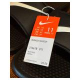 LR - Nike Benassi Swoosh Slide Sandals Black/White Size 11 with Box