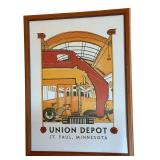 LR - Framed Turman Union Depot St. Paul Minnesota Art Print