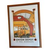 LR - Framed Turman Union Depot St. Paul Minnesota Art Print
