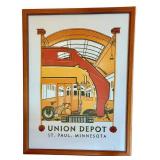 LR - Framed Turman Union Depot St. Paul Minnesota Art Print