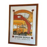 LR - Framed Turman Union Depot St. Paul Minnesota Art Print