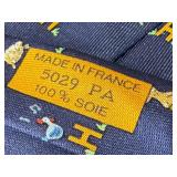 Hermes Paris 100% Silk Tie with Animal and 
