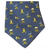 Hermes Paris 100% Silk Tie with Animal and 