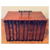 LR - Wooden Bamboo-Style Dresser Top Box with Handle