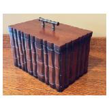 LR - Wooden Bamboo-Style Dresser Top Box with Handle