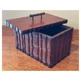 LR - Wooden Bamboo-Style Dresser Top Box with Handle