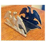 LR - Pair of Vintage Spread Eagle Bookends by MetalCrafters