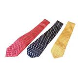 Set of 3 Salvatore Ferragamo Silk Ties with Animal & Bird Patterns