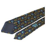 Hermes Silk Necktie with Garden Theme Print