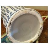 Asian-Inspired Ceramic Decor Set with Jars, Vase, and Tea-Themed Plates