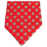 Hermes Paris 100% Silk Hippo Print Red Necktie / Hermes Silk tie 5195