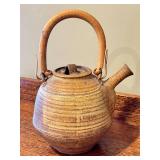 LR - Handcrafted Pottery Set with Teapot, Cup, Plate and Small Pitcher