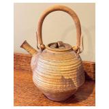 LR - Handcrafted Pottery Set with Teapot, Cup, Plate and Small Pitcher