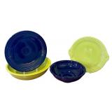 LR - Fiesta Blue and Green Serving Bowls and Platters Set