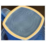 Set of 7 Fiesta Tapered Mugs with Colorful Paired Saucers