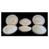 Vintage Wedgwood Amherst Bone China Set of 8 Soup Bowls and 3 Pickle Plates