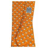 Hermes Paris Orange Silk Tie with Sheep and Shepherd Motif / Hermes Silk Tie 605857