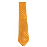 Hermes Paris Orange Silk Tie with Sheep and Shepherd Motif / Hermes Silk Tie 605857