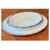 Wedgwood Amherst Bone China Serving Set with 14" Platter and 2 Bowls