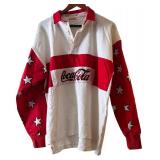 Vintage Coca-Cola Long Sleeve Rugby Shirt Size Large