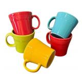 LR - Set of 7 Homer Laughlin Fiesta Tapered Mugs Assorted Colors