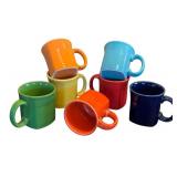 LR - Set of 7 Homer Laughlin Fiesta Tapered Mugs Assorted Colors